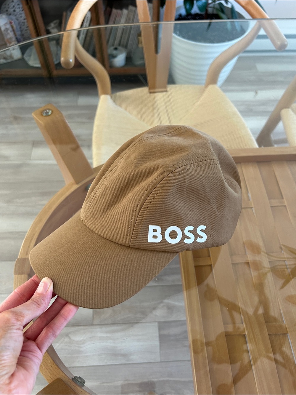 Hugo Boss Tan Cap with White Logo